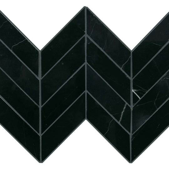 Pietra Divina in Nero Marquina Chevron