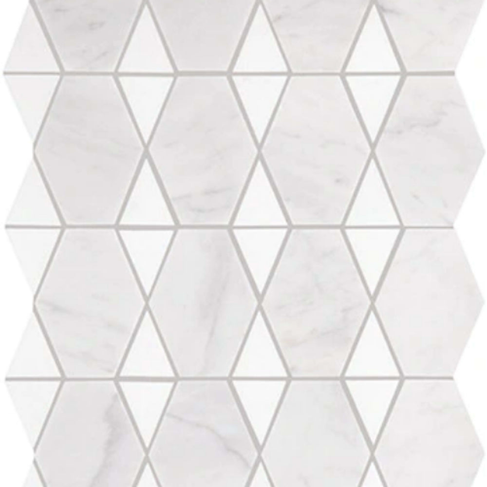 Perfit Mosaix in Saran White & Thassos Reverse Tile