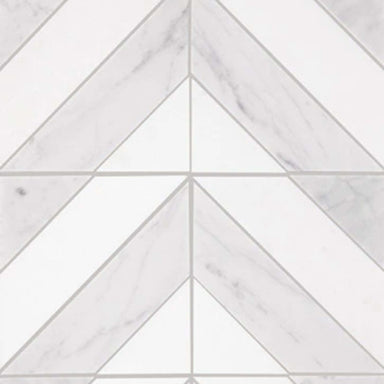 Perfit Mosaix in Saran White & Thassos Dash Tile
