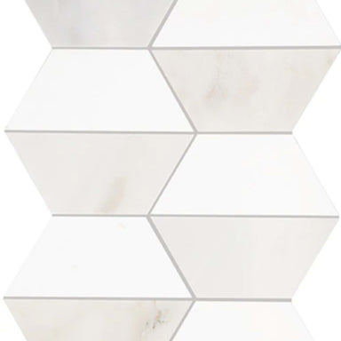 Perfit Mosaix in Paradise & Thassos Half Hex Tile