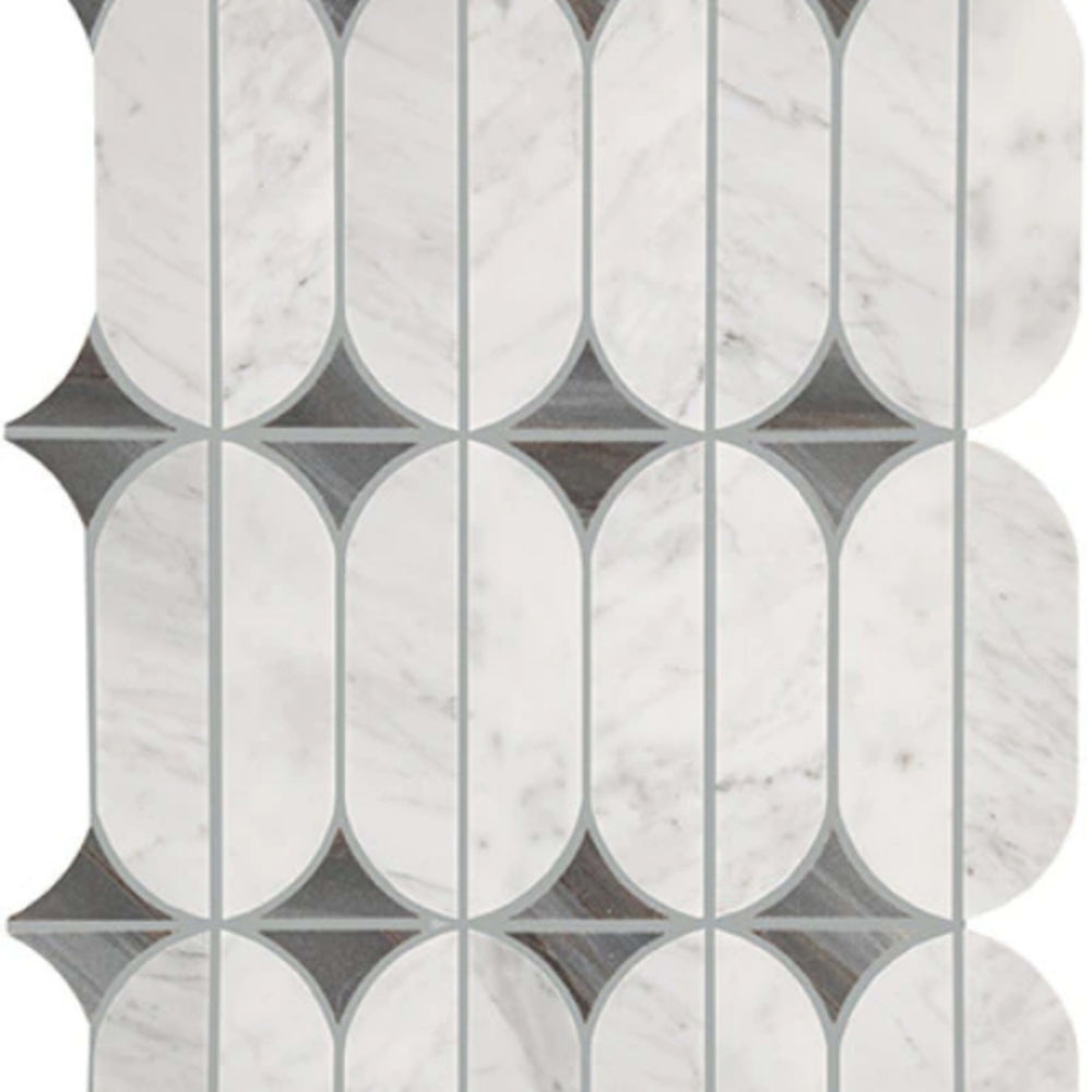 Perfit Mosaix in Ashen Palissandro & Carrara Wh Spring Tile