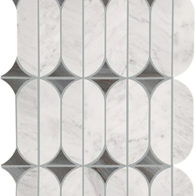 Perfit Mosaix in Ashen Palissandro & Carrara Wh Spring Tile