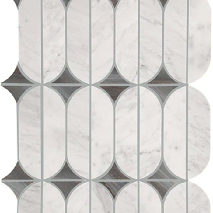 Perfit Mosaix in Ashen Palissandro & Carrara Wh Spring Tile