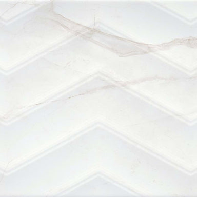 Sculpture in Oro Chevron 13" X 36" Tile