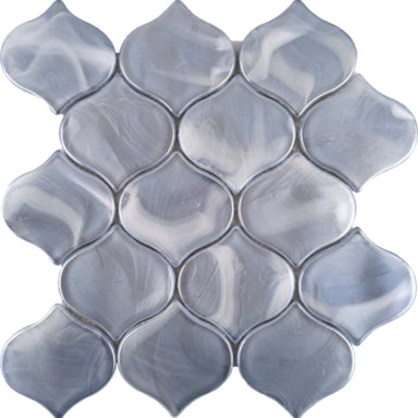 Splash in Blue / Arabesque Glass Tile
