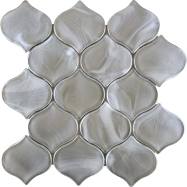 Splash in Silver / Arabesque Glass Tile
