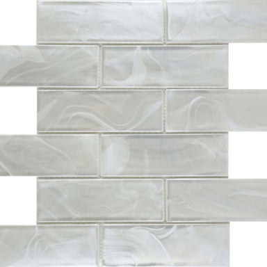 Splash in White / 2" X 4" Beveled Glass Tile