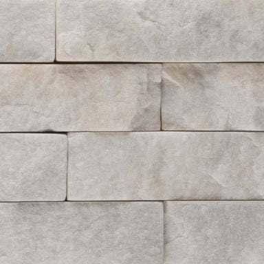 SLATE, QUARTZITE & SANDSTONE in White Quartzite - Stacked 6" X 24" Natural Stone