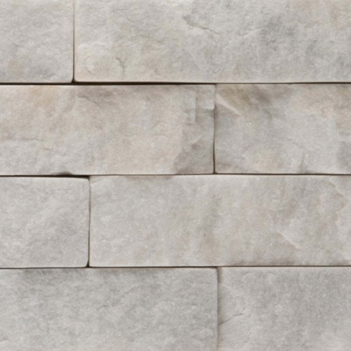 SLATE, QUARTZITE & SANDSTONE in White Quartzite - Stacked 6" X 24" Natural Stone