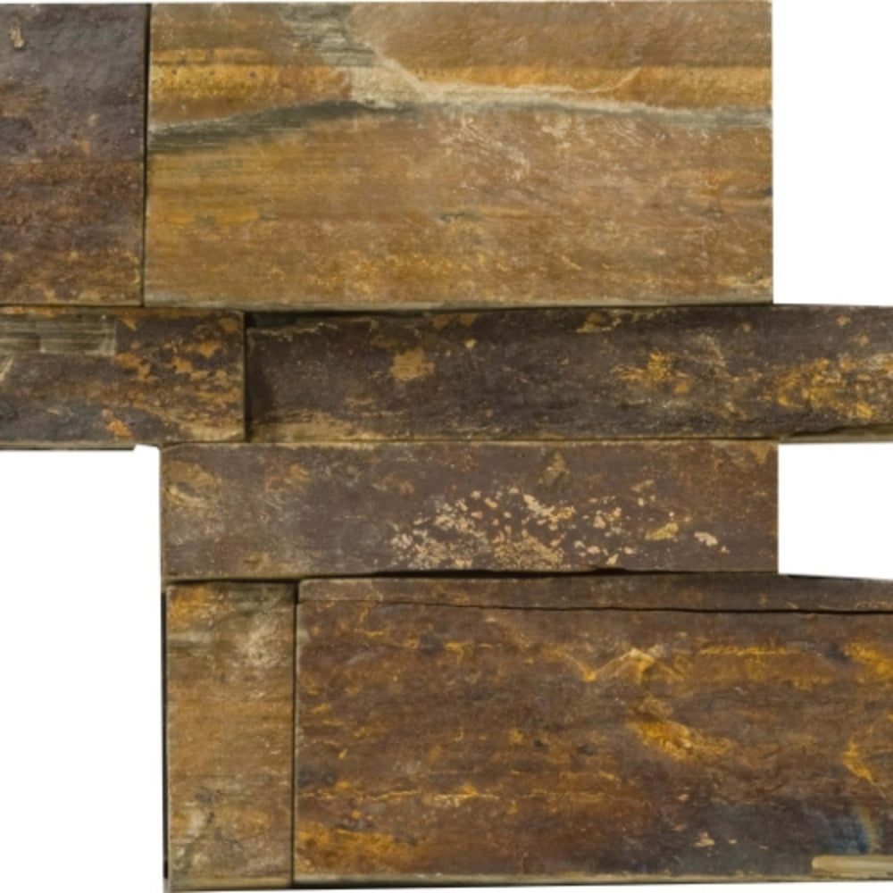 SLATE, QUARTZITE & SANDSTONE in Earth - Stacked Corner Set 6" X 24" X 1.25" Natural Stone