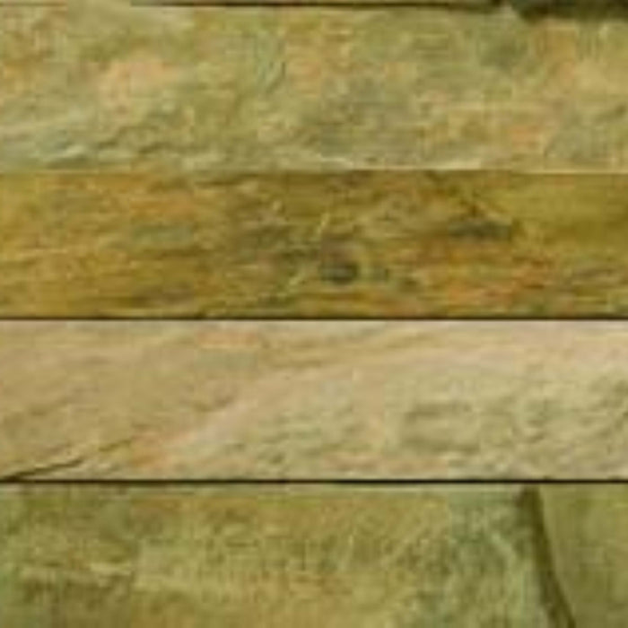 SLATE, QUARTZITE & SANDSTONE in Rustic Gold - Stacked Corner Set 6" X 24" X 1.25" Natural Stone