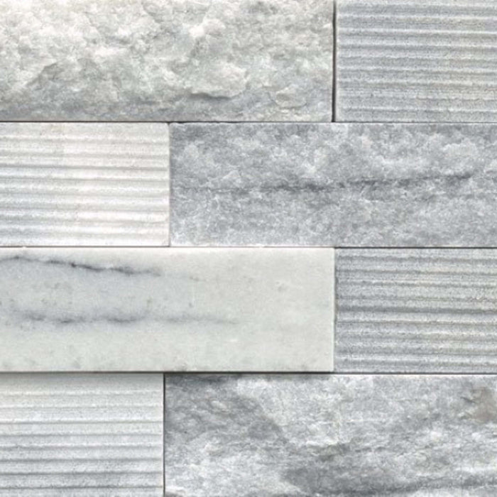 Structure in Structure 3d Ledger Gray (Marble) 6‚Äù X 24‚Äù Natural Stone