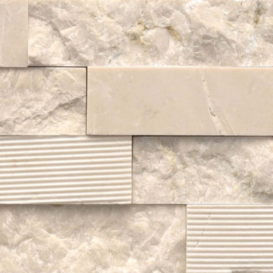Structure in Structure 3d Ledger Ivory (Marble) / 6‚Äù X 24‚Äù