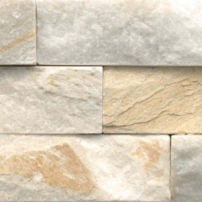 Structure in Structure Stacked Ledger Sand (Quartzite) 6‚Äù X 24‚Äù Natural Stone