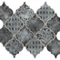 Vintage Metals in Whitewash Iron - Arabesque Mosaic Metal Tile