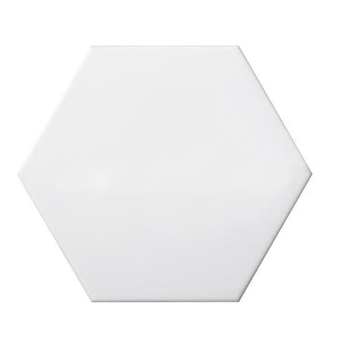 Code in White Hexagon Smooth 6"x7"