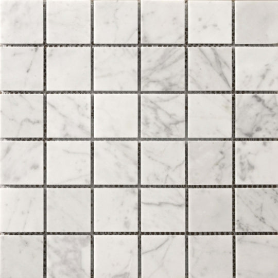 Marble Bianco Gioia Collection in 12" X 12" Mosaic Mesh Polished