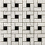 Marble Bianco Gioia Collection in Pinwheel -12" X 12" Mosaic Mesh Honed Natural Stone