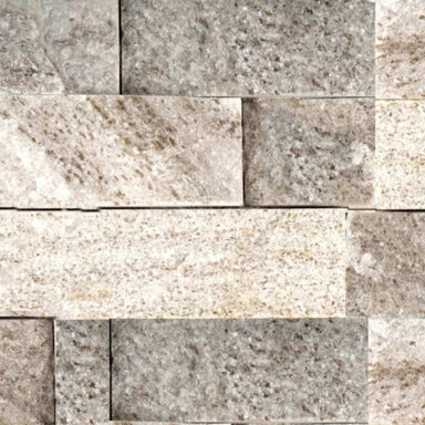 SLATE, QUARTZITE & SANDSTONE in Cream Gold Quartzite - Flamed Stacked 6" X 24" Natural Stone