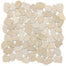 Cultura in Beige 12" X 12" Pebble On Mesh Natural Stone