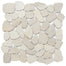 Cultura in Ivory 12" X 12" Pebble On Mesh Natural Stone