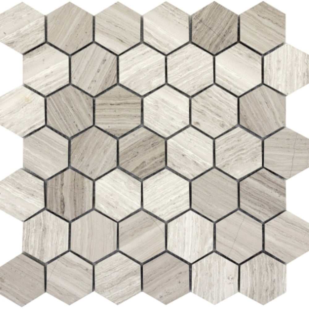 Metro in Cream - Hexagon Large Honed Natural Stone