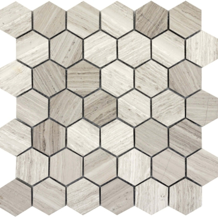 Metro in Cream - Hexagon Large Honed Natural Stone