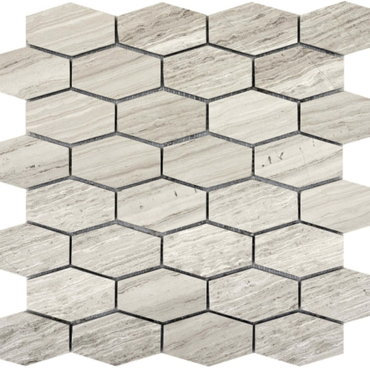 Metro in Cream - Hexagon Wide Honed