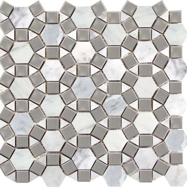 Marble Winter Frost in Winter Frost Gem Mosaic / Mesh Mosaic Natural Stone