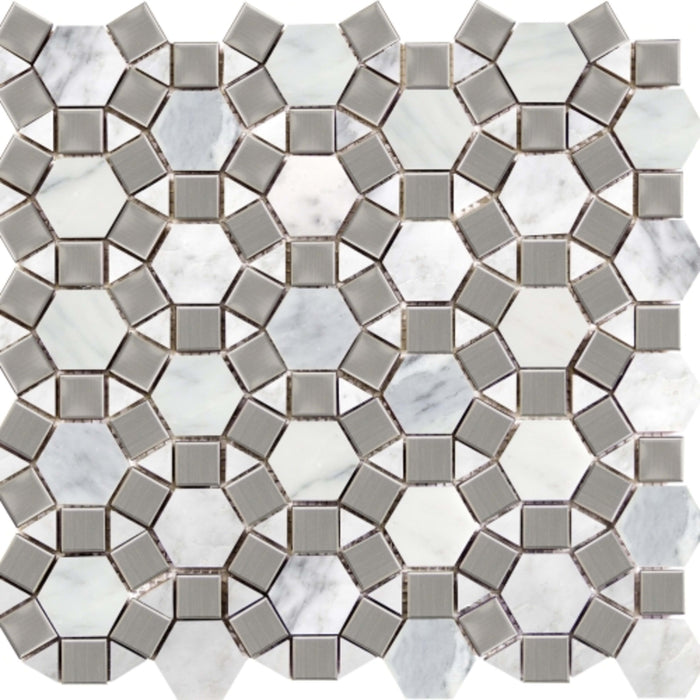 Marble Winter Frost in Winter Frost Gem Mosaic / Mesh Mosaic Natural Stone