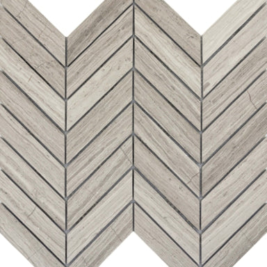 Metro in Gray - Chevron Honed Natural Stone