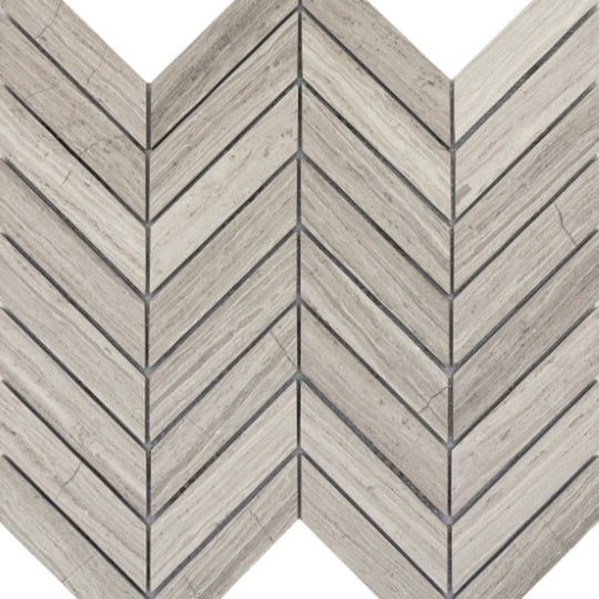 Metro in Gray - Chevron Honed