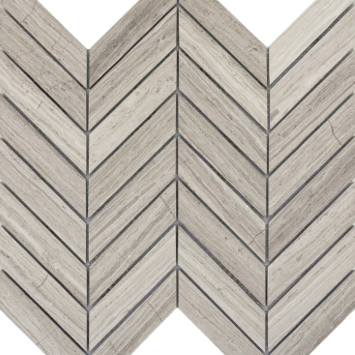 Metro in Gray - Chevron Honed Natural Stone