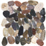 Rivera Pebbles in Natural Blend Flat 12" X 12" Pebble Natural Stone