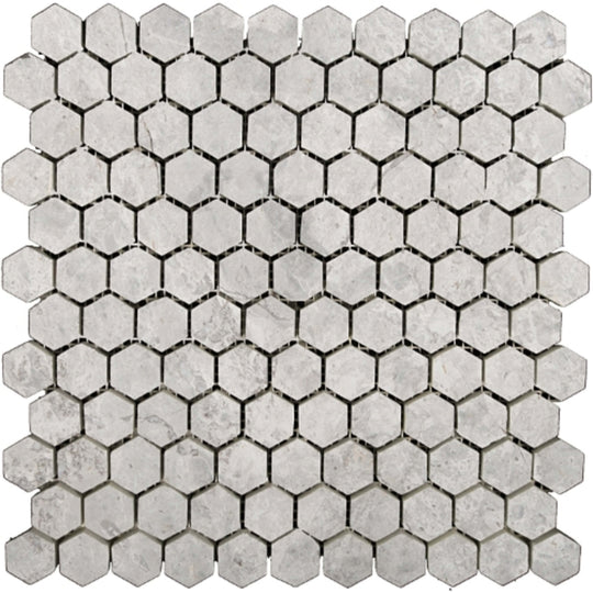 Marble Silver Collection in Silver Polished - Hexagon