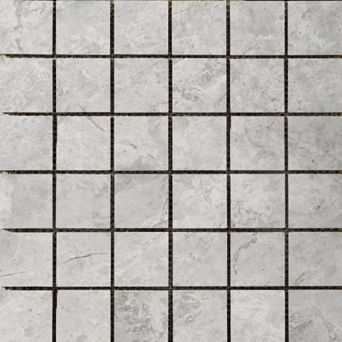 Marble Silver Collection in Silver Polished 2" X 2" Natural Stone