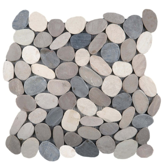 Venetian Pebbles in Medici 12" X 12" Flat Pebbles