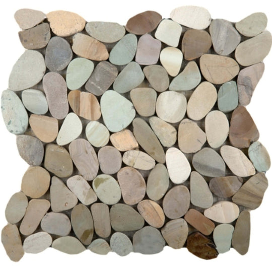 Venetian Pebbles in Pastel 12" X 12" Flat Pebbles