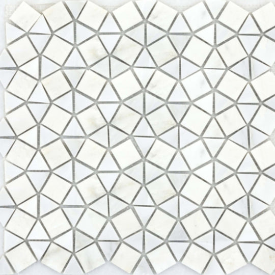 Marble Winter Frost in Frost Geometric Mosaic - Mesh Mosaic