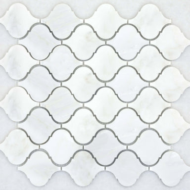 Marble Winter Frost in Winter Frost Lantern Mosaic - Mesh Mosaic Natural Stone