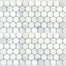Marble Winter Frost in Winter Frost Penny Mosaic - Mesh Mosaic Natural Stone